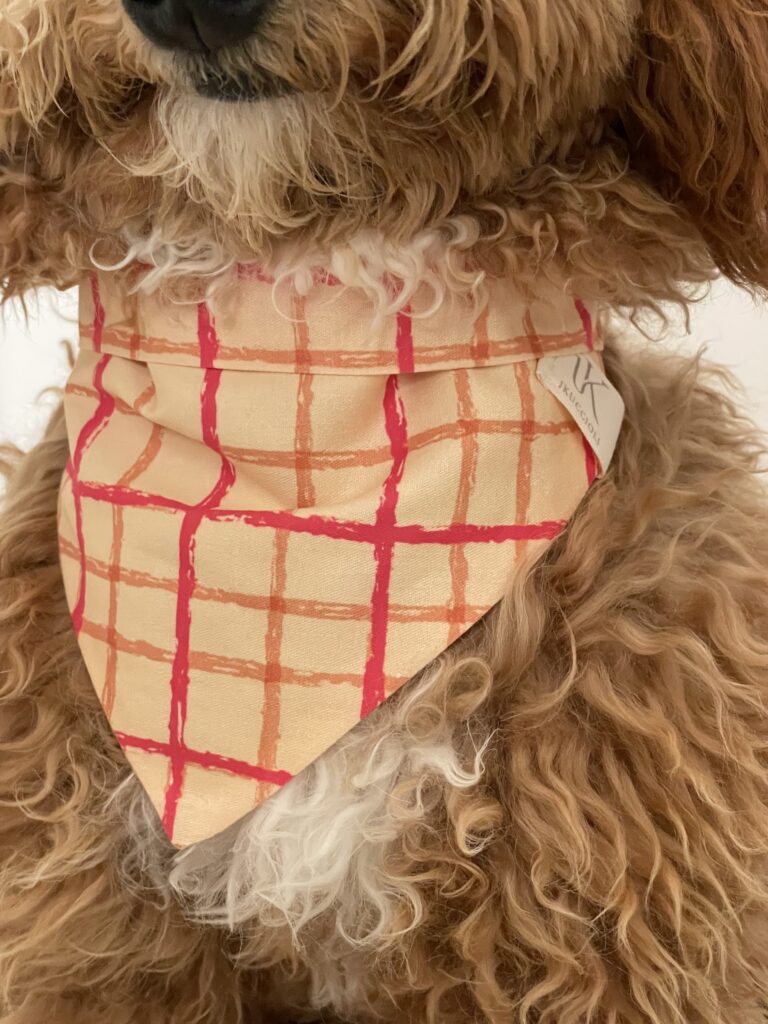 bandana a quadri arancio
